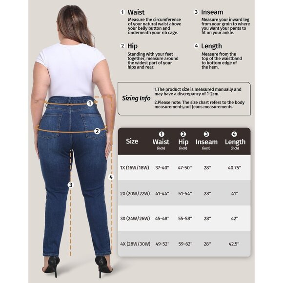 Plus Size High Waist Cropped Jeggings Cotton Blend Casual Stretchy - Picture 7 of 9